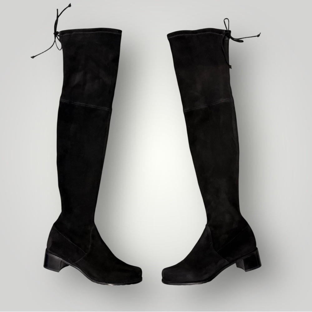 Stuart Weitzman Midland Suede Leather Over-The-Knee Heels Tall Boots Sz 9.5 - Picture 9 of 16